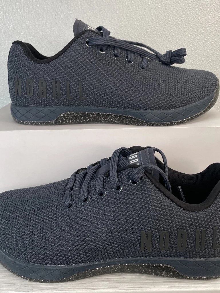 No Bull Unisex Size Men's 6.5 Women's 8 Outwork Training Sneakers Navy Lace Up